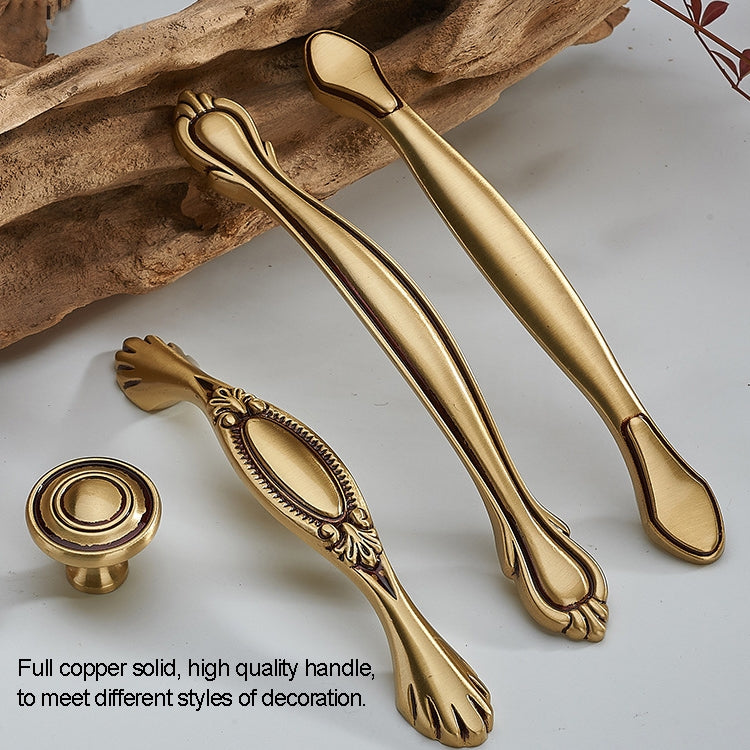 1020 Pure Copper Solid Thickening Cabinet Wardrobe Handle
