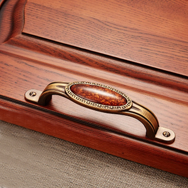 5 PCS 5008-96 Cabinet Zinc Alloy Retro Handle Coffee Cat Eye Handle (Coffee Cat Eyes)
