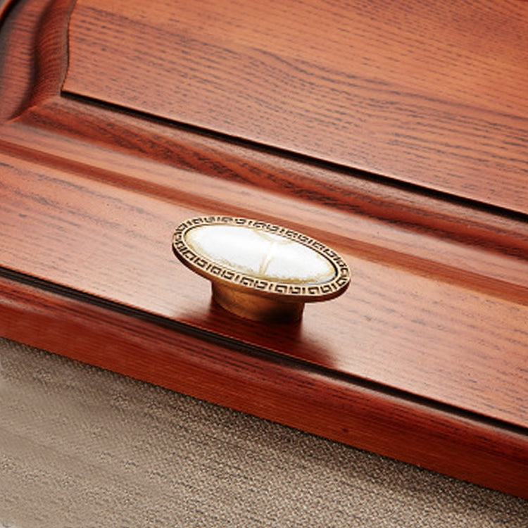 5 PCS 5008 Cabinet Zinc Alloy Retro Handle Coffee Cat Eye Handle (Coffee Marble)