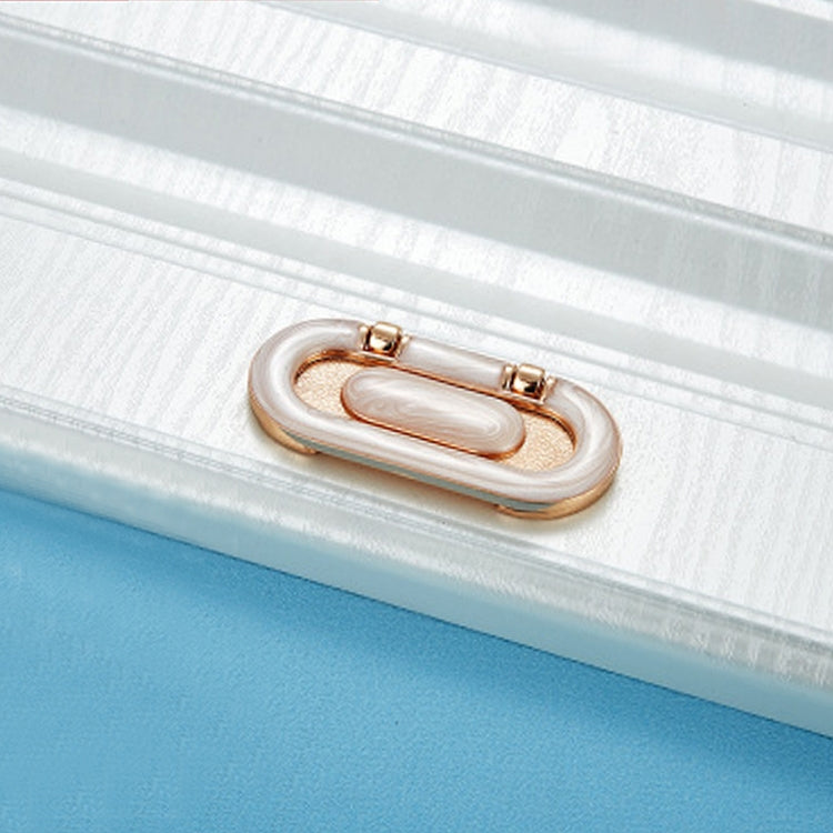 5 PCS 6531-64 Simple European Furniture Drawer Hidden Buckle Handle (White Amber)