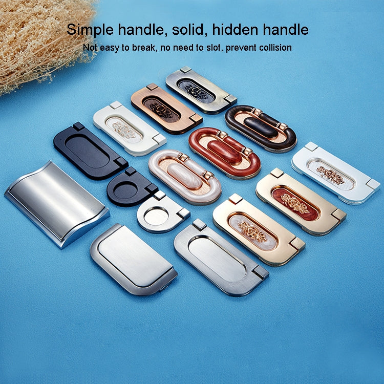 5 PCS 4117-64 Simple European Furniture Drawer Hidden Buckle Handle (Brushed)