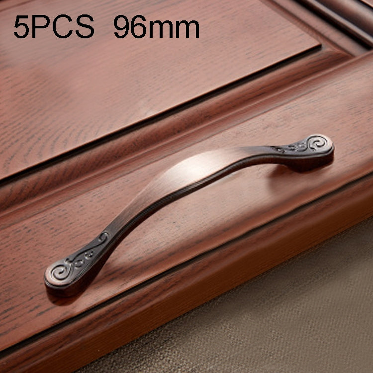 5 PCS 4087-96 Simple Furniture Cabinet Handle Full Polished Alloy Handle