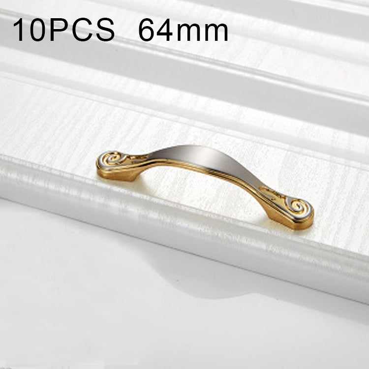 10 PCS 4041-64 Double Gold Zinc Alloy Cabinet Handle Pitch: 64mm
