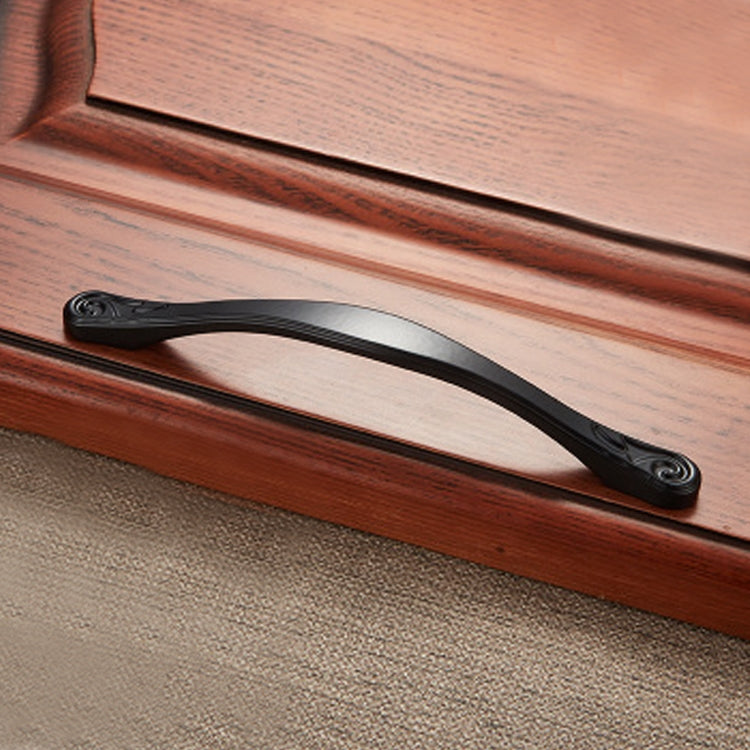 5 PCS 4041-128 Matte Black Zinc Alloy Cabinet Handle Pitch: 128mm
