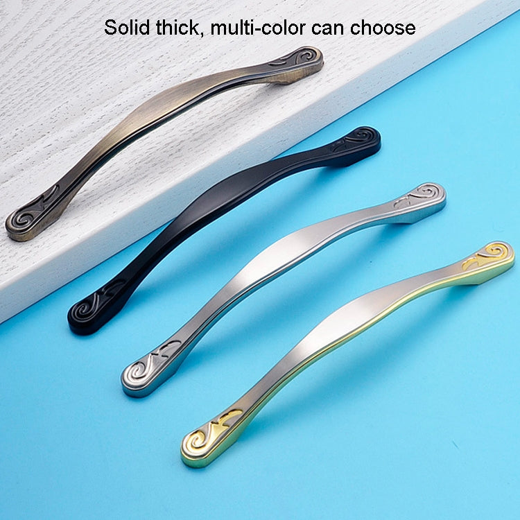 10 PCS 4041-64 Matte Black Zinc Alloy Cabinet Handle Pitch: 64mm
