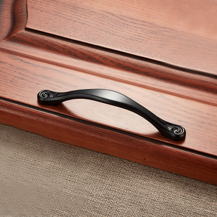 5 PCS 4041-96 Matte Black Zinc Alloy Cabinet Handle Pitch: 96mm
