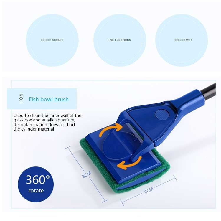 5 in 1 Multi-functional Fish Tank Cleaning Tool Set