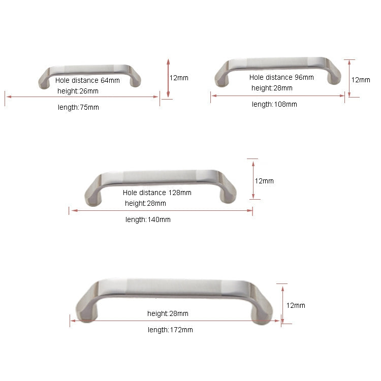 5 PCS 4002-128 Modern Minimalist Cabinet Zinc Alloy Handle
