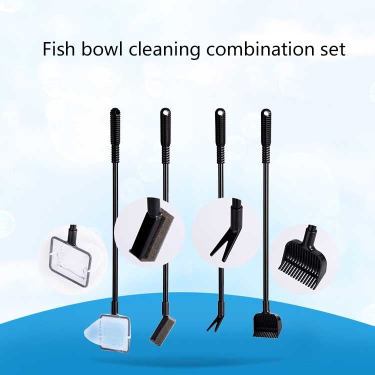 4 in 1 Multi-functional Mini Desktop Fish Tank Cleaning Tool Set