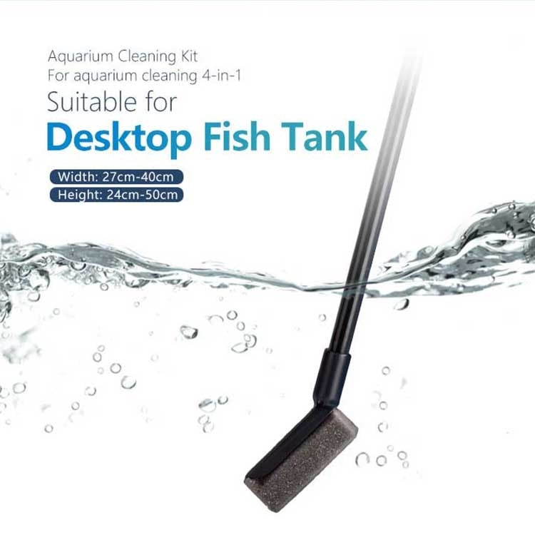 4 in 1 Multi-functional Mini Desktop Fish Tank Cleaning Tool Set