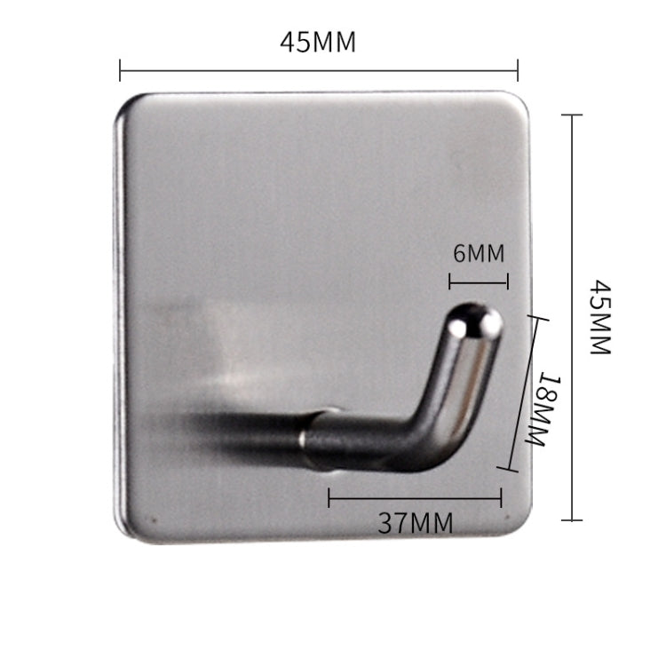 MYD-1039 304 Stainless Steel Sticky Hook Kitchen Bathroom Multi-functional Hole Free Wall Mount Holder