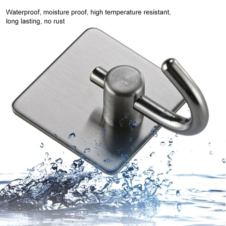 MYD-1036 304 Stainless Steel Sticky Hook Kitchen Bathroom Multi-functional Hole Free Wall Mount Holder