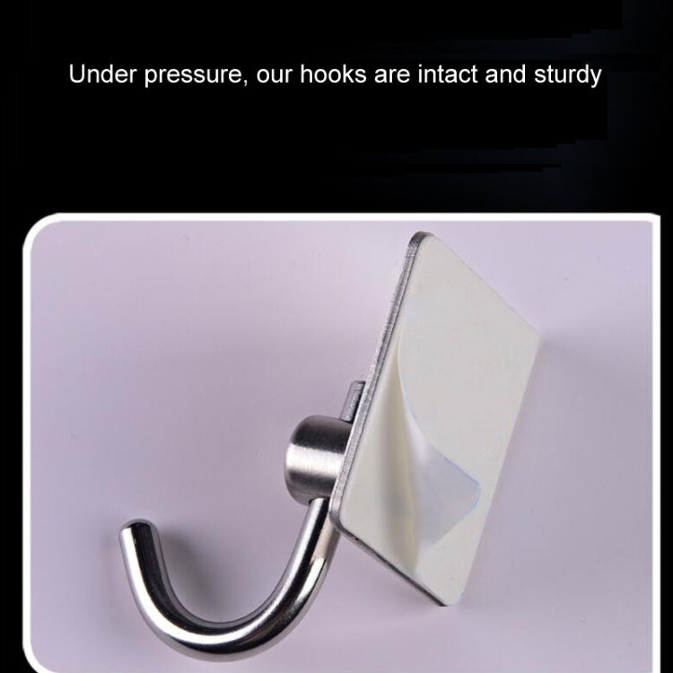 MYD-1036 304 Stainless Steel Sticky Hook Kitchen Bathroom Multi-functional Hole Free Wall Mount Holder