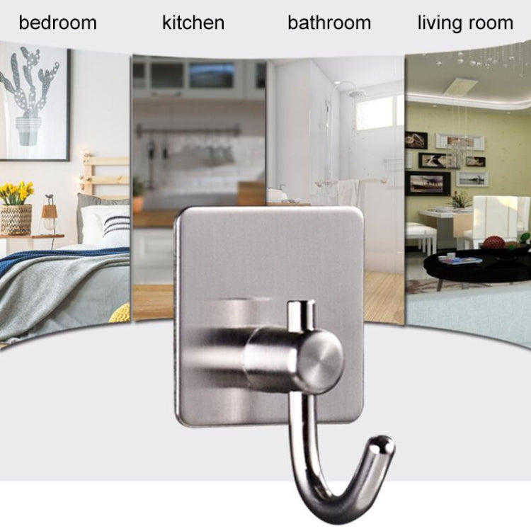 MYD-1036 304 Stainless Steel Sticky Hook Kitchen Bathroom Multi-functional Hole Free Wall Mount Holder