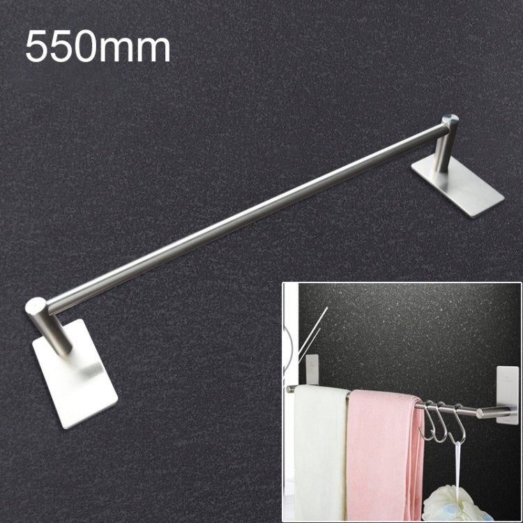 Stainless Steel Single Rod Towel Shelf Bathroom Non-perforated Storage Rack, Size: 550x62x90mm