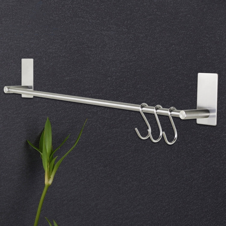 Stainless Steel Single Rod Towel Shelf Bathroom Non-perforated Storage Rack, Size: 400x62x90mm