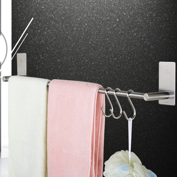 Stainless Steel Single Rod Towel Shelf Bathroom Non-perforated Storage Rack, Size: 400x62x90mm