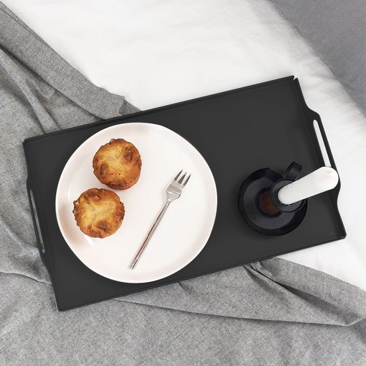 Desktop Metal Rectangle Butler Serving Tray With Handles, Size: 30*20*5cm