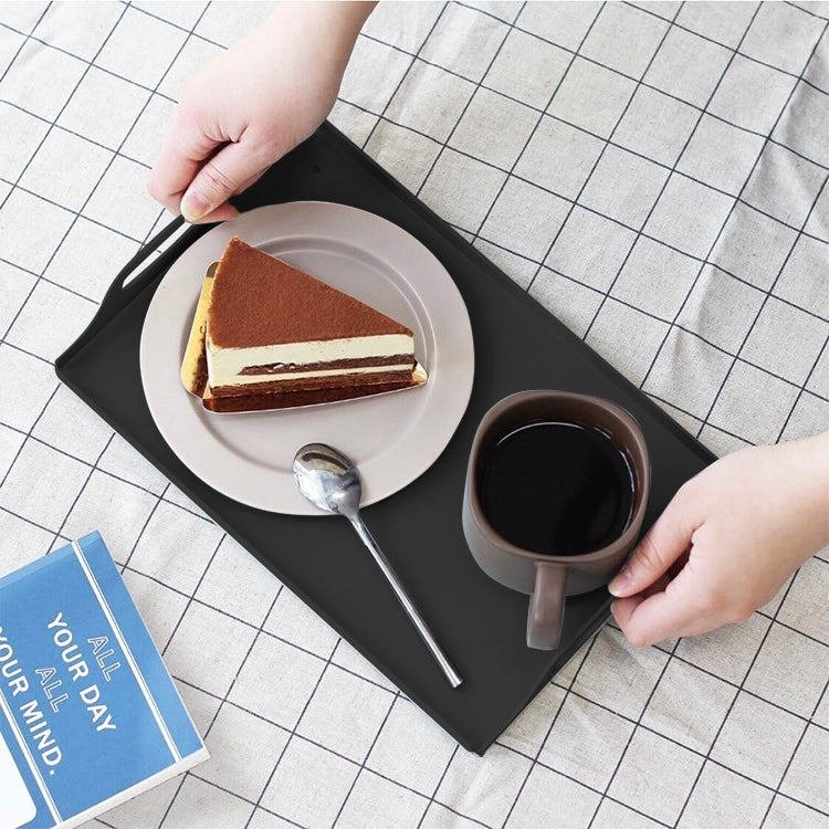 Desktop Metal Rectangle Butler Serving Tray With Handles, Size: 30*20*5cm
