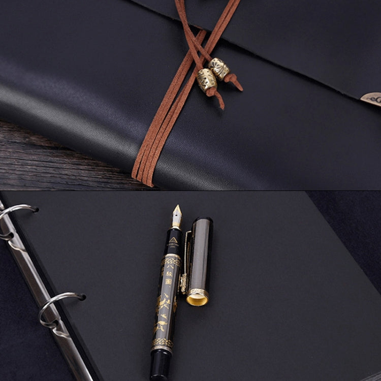 DIY Creativity Loose-leaf Imitation Leather Retro Love Heart Lock Pattern Commemorative Photo Album, Size: S