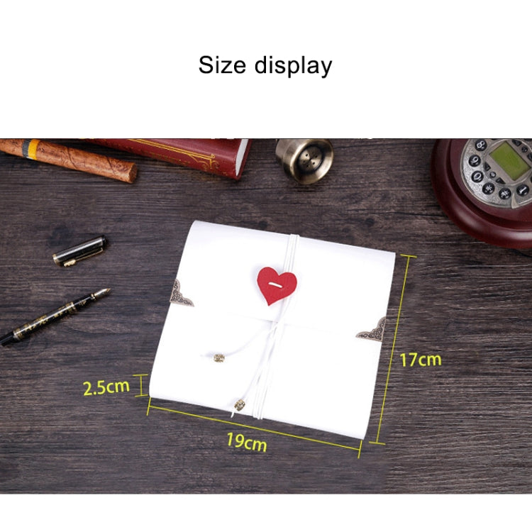 DIY Creativity Loose-leaf Imitation Leather Retro Love Heart Lock Pattern Commemorative Photo Album, Size: S