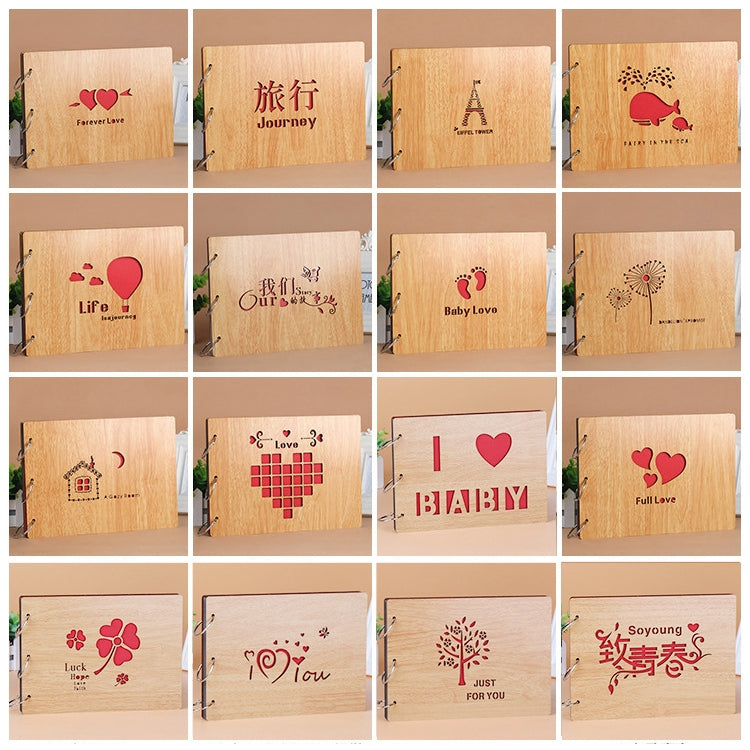 10 inch DIY Creativity Loose-leaf Mahogany Iron Ring Commemorative Photo Album
