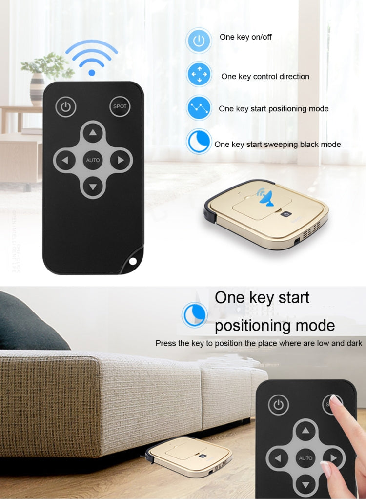 iiutec R-Cruiser Ultra Slim Vacuum Cleaner Household Cleaning Robot with Remote Control