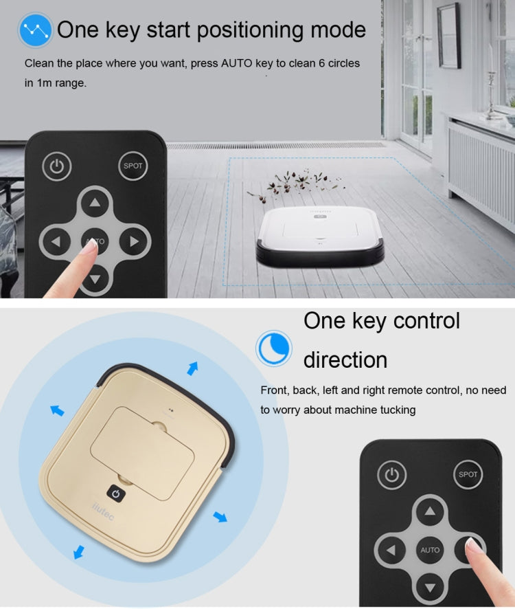 iiutec R-Cruiser Ultra Slim Vacuum Cleaner Household Cleaning Robot with Remote Control
