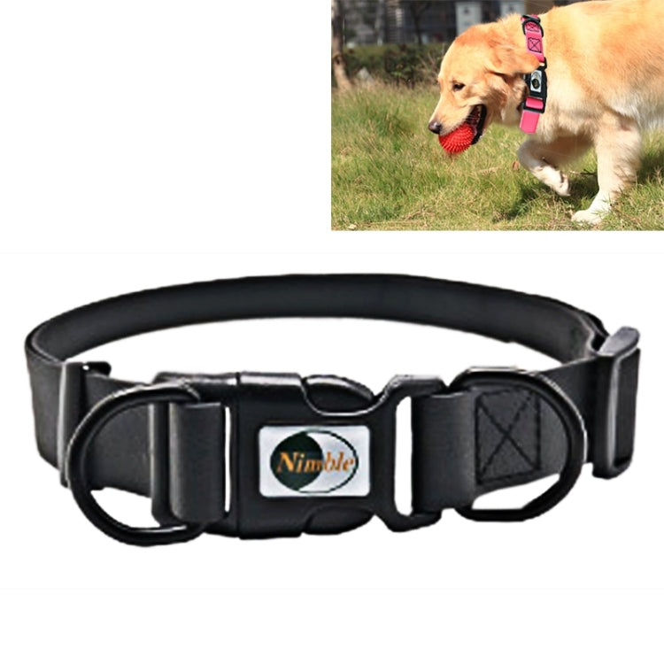 PVC Material Waterproof Adjustable Dual Loop Pet Dogs Collar, Suitable for Ferocious Dogs, Size: M, Collar Size: 30-47 cm