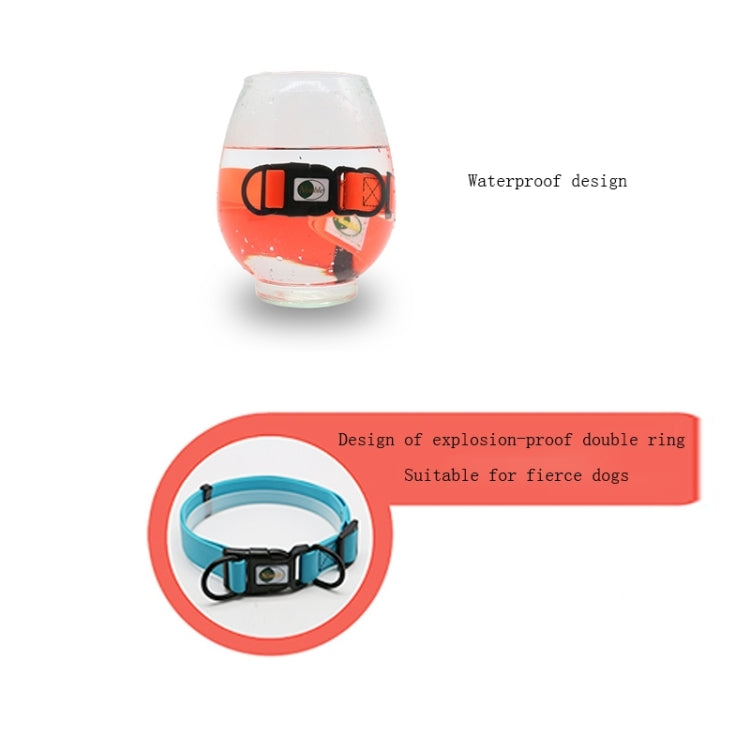 PVC Material Waterproof Adjustable Dual Loop Pet Dogs Collar, Suitable for Ferocious Dogs, Size: M, Collar Size: 30-47 cm