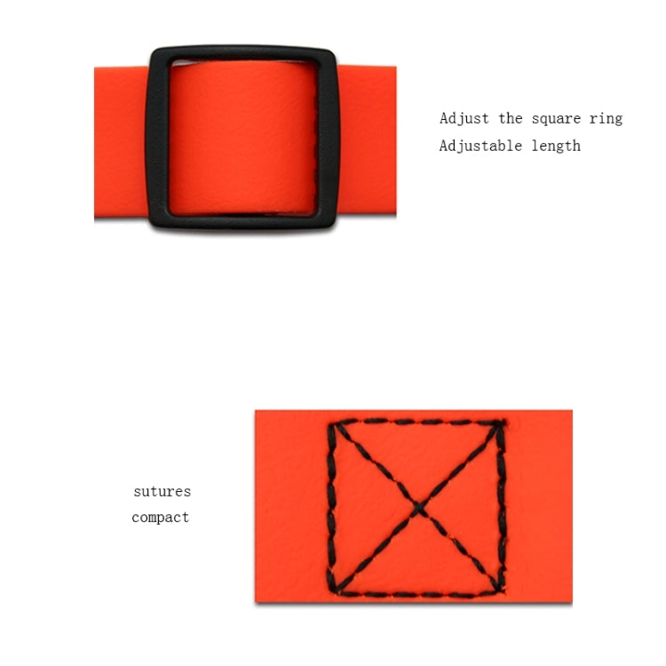 PVC Material Waterproof Adjustable Dual Loop Pet Dogs Collar, Suitable for Ferocious Dogs, Size: M, Collar Size: 30-47 cm