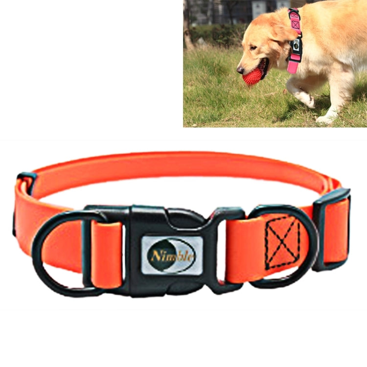 PVC Material Waterproof Adjustable Dual Loop Pet Dogs Collar, Suitable for Ferocious Dogs, Size: M, Collar Size: 30-47 cm