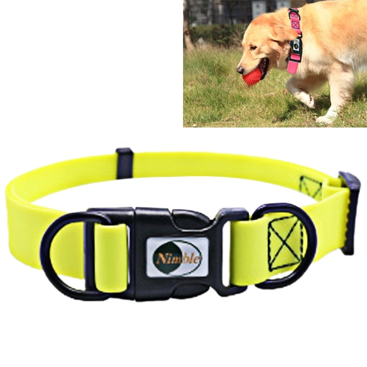 PVC Material Waterproof Adjustable Dual Loop Pet Dogs Collar, Suitable for Ferocious Dogs, Size: M, Collar Size: 30-47 cm