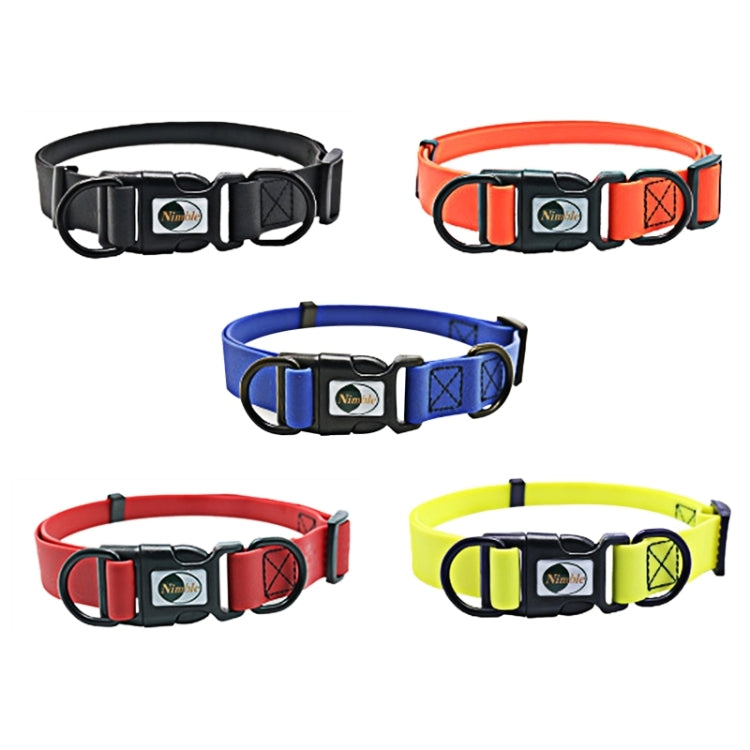 PVC Material Waterproof Adjustable Dual Loop Pet Dogs Collar, Suitable for Ferocious Dogs, Size: M, Collar Size: 30-47 cm