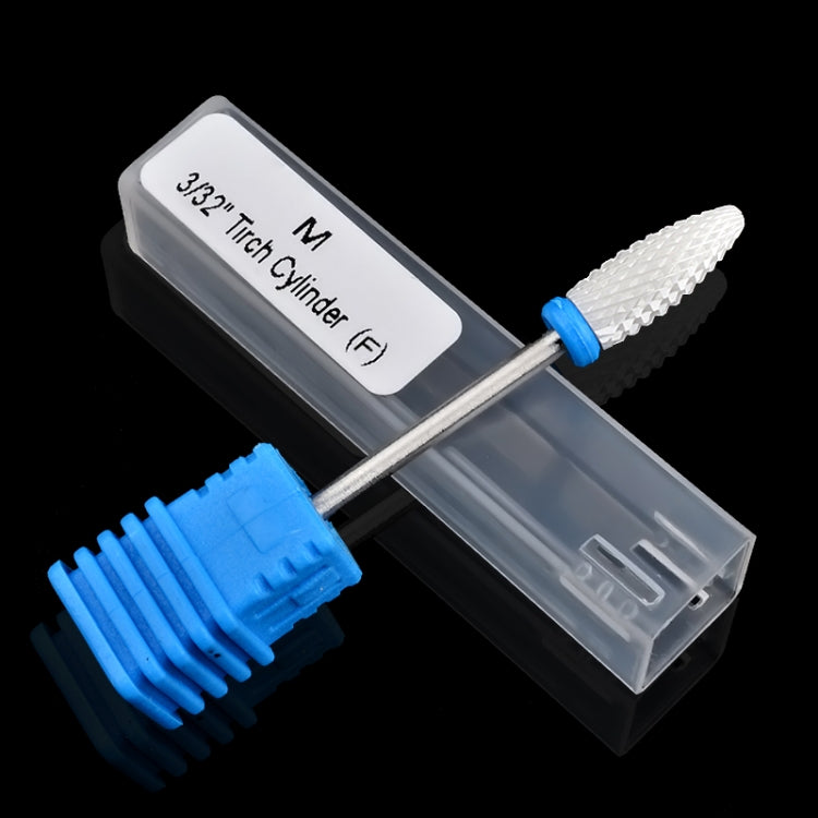 Nail Ceramic Cylindrical Corn Shape Electric Power Grinding Head, Size: 49*6mm(Blue)