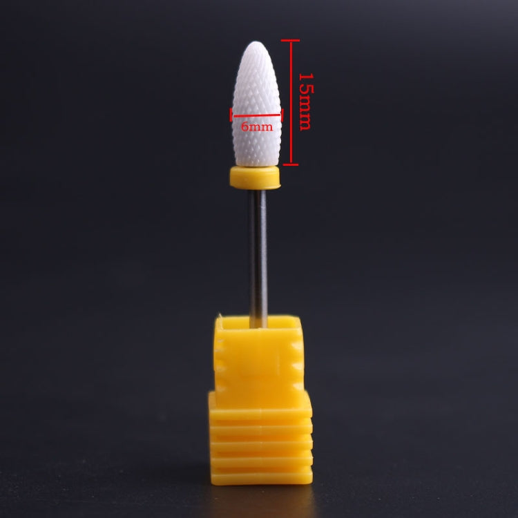 Nail Ceramic Cylindrical Corn Shape Electric Power Grinding Head, Size: 49*6mm(Blue)