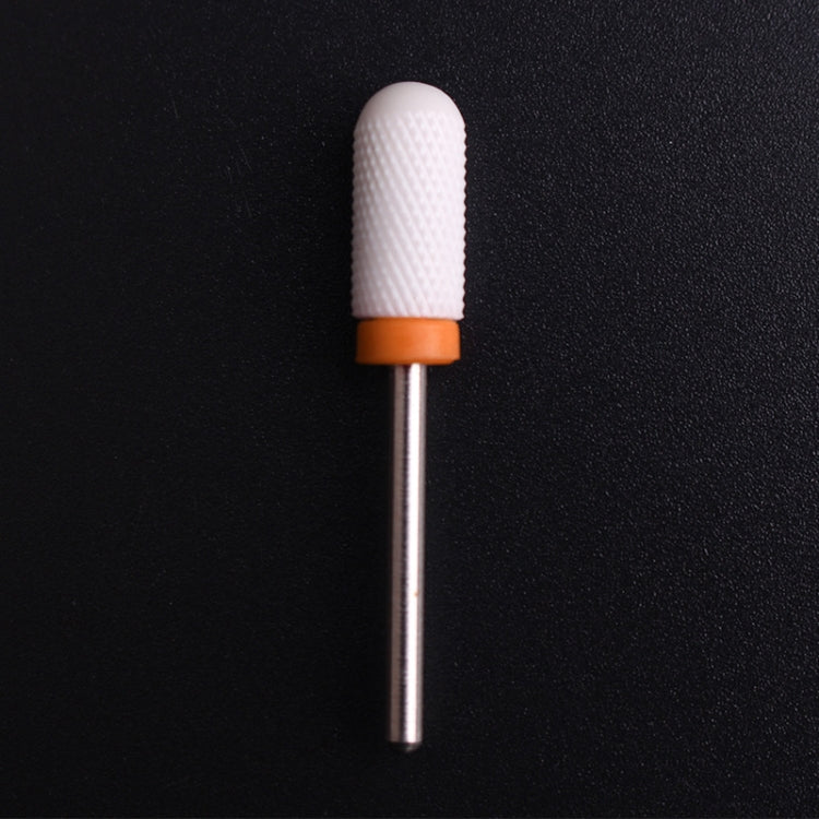 Nail Ceramic Cylindrical Round Head Electric Power Grinding Head, Size: 13.5*6.8mm