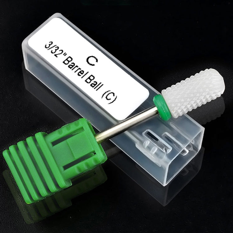 Nail Ceramic Cylindrical Round Head Electric Power Grinding Head, Size: 13.5*6.8mm