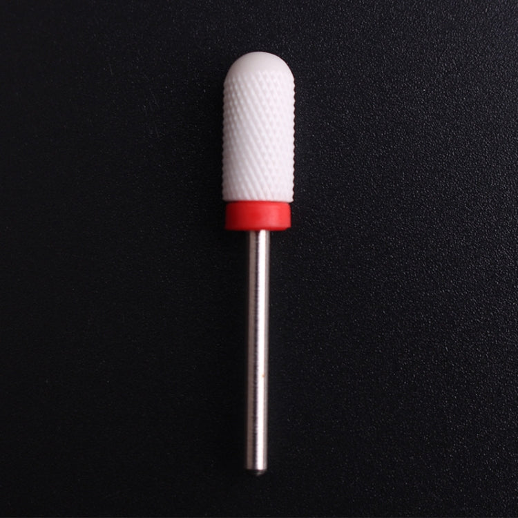 Nail Ceramic Cylindrical Round Head Electric Power Grinding Head, Size: 13.5*6.8mm