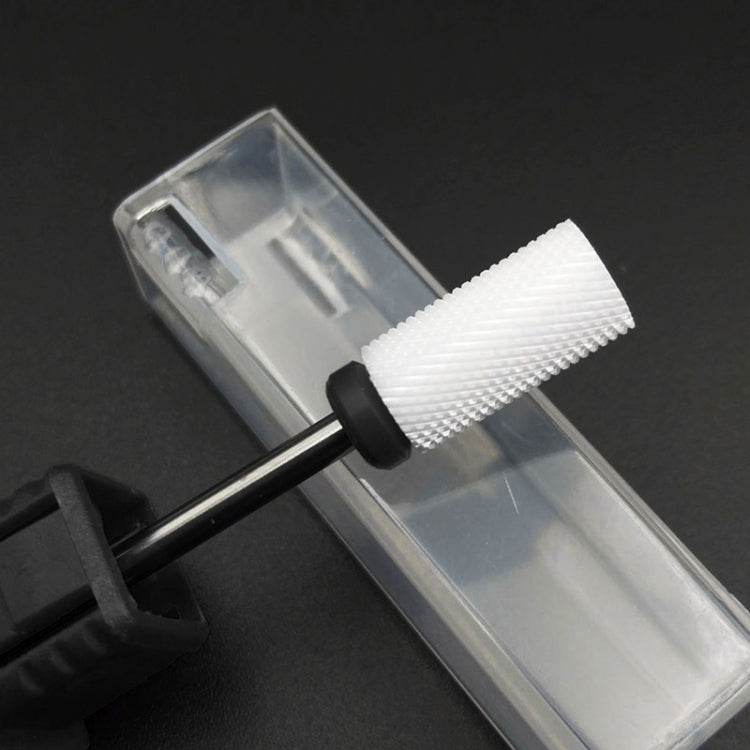 Nail Ceramic Cylindrical Electric Power Grinding Head, Size: 40.5*6.5mm