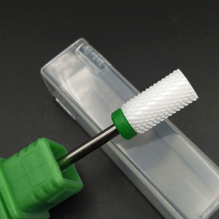 Nail Ceramic Cylindrical Electric Power Grinding Head, Size: 40.5*6.5mm