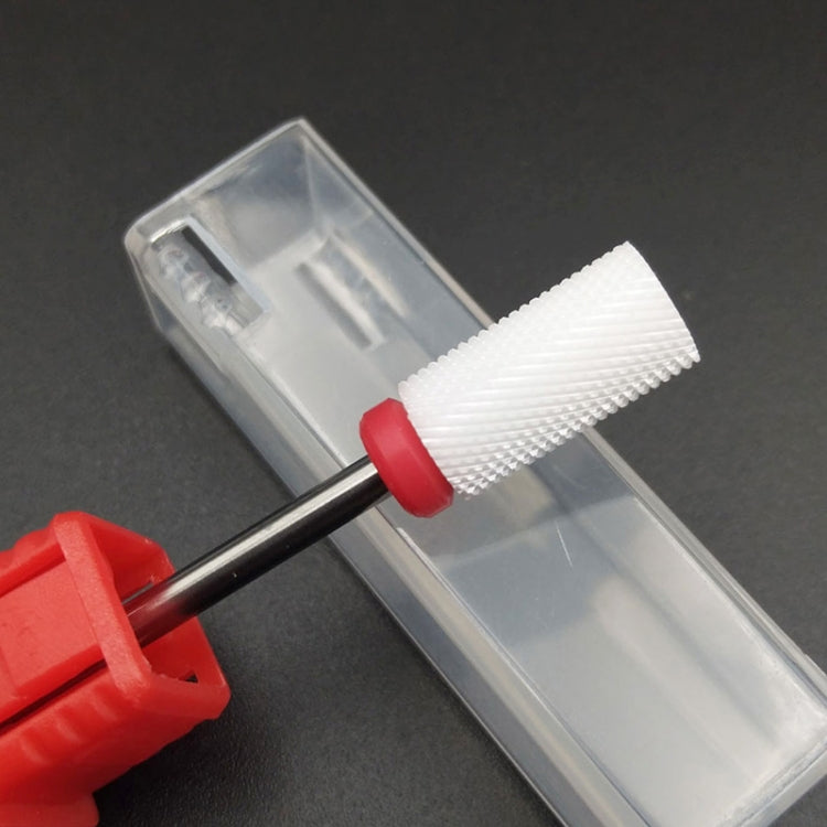 Nail Ceramic Cylindrical Electric Power Grinding Head, Size: 40.5*6.5mm