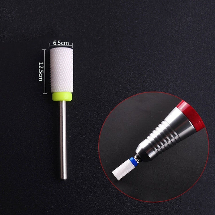 Nail Ceramic Cylindrical Electric Power Grinding Head, Size: 40.5*6.5mm