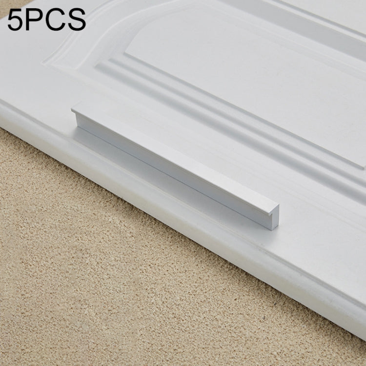 5 PCS 2057-128 Drawer Cabinet Door Handle Straight Door Handle  (Silver Matte)(White)