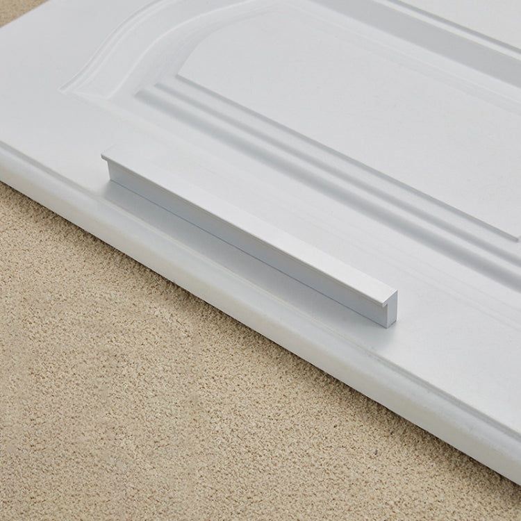 5 PCS 2057-160 Drawer Cabinet Door Handle Straight Door Handle (Silver Matte)(White)