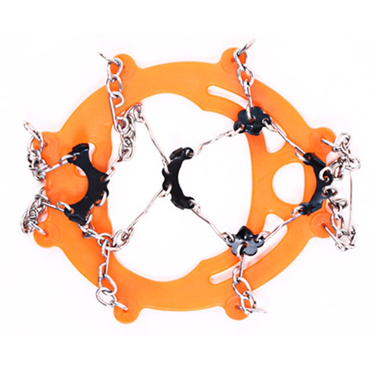 One Pair 8 Teeth Anti-Slip Ice Gripper Hiking Climbing Chain Shoes Covers