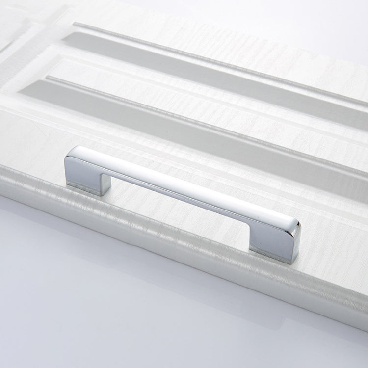 5 PCS 6613-128 Simple Cabinet Door Handle Drawer Wardrobe Zinc Alloy Handle (Bright Chrome)