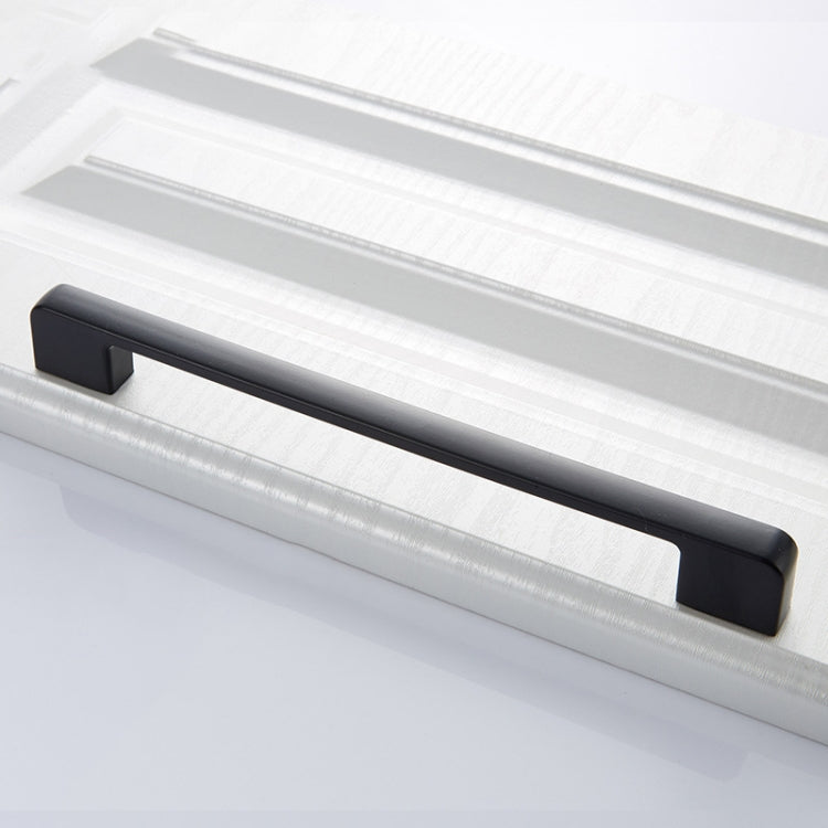 2 PCS 6613-320 Simple Cabinet Door Handle Drawer Wardrobe Zinc Alloy Handle(Black)