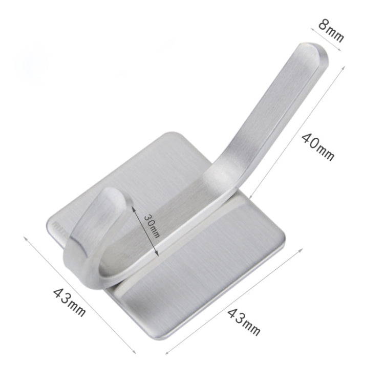 Stainless Steel Long Tailed Clothes Hook Bathroom Non-perforated Storage Rack