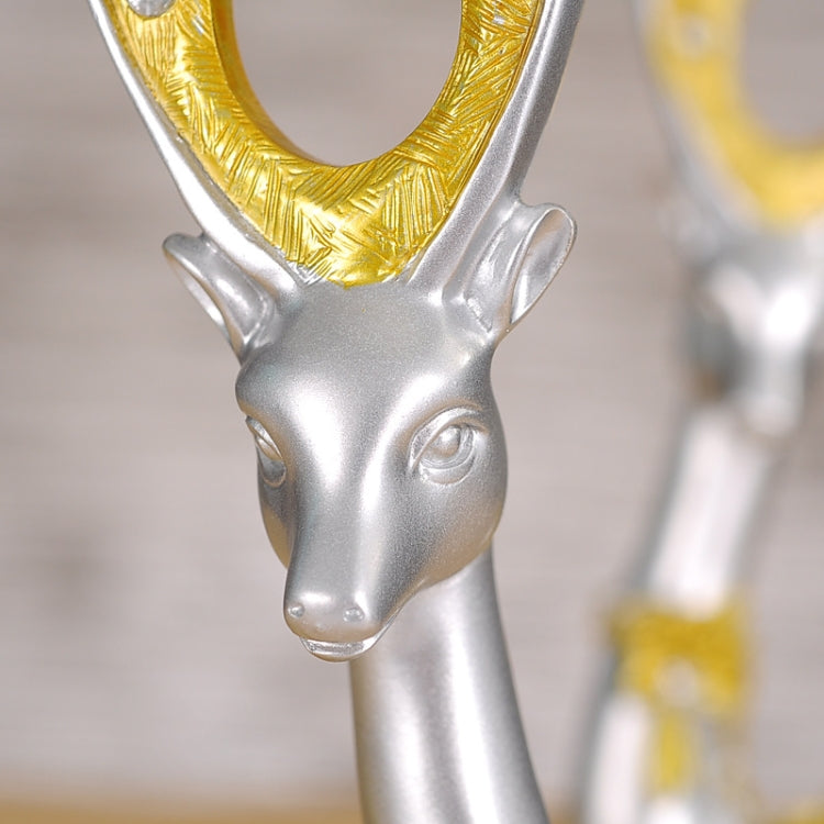 Creative European Style Sika Deer Resin Ornaments Gift Home Decor, Size:28.5*14*7cm